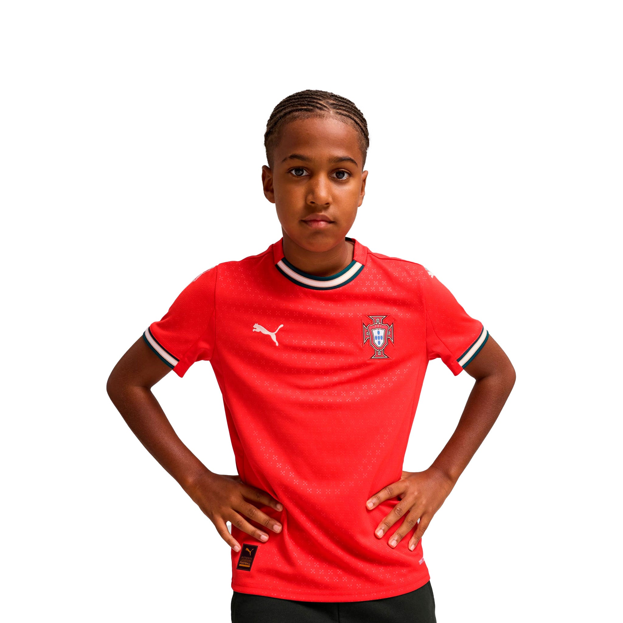 puma portugal fpf junior home jersey 2025 L