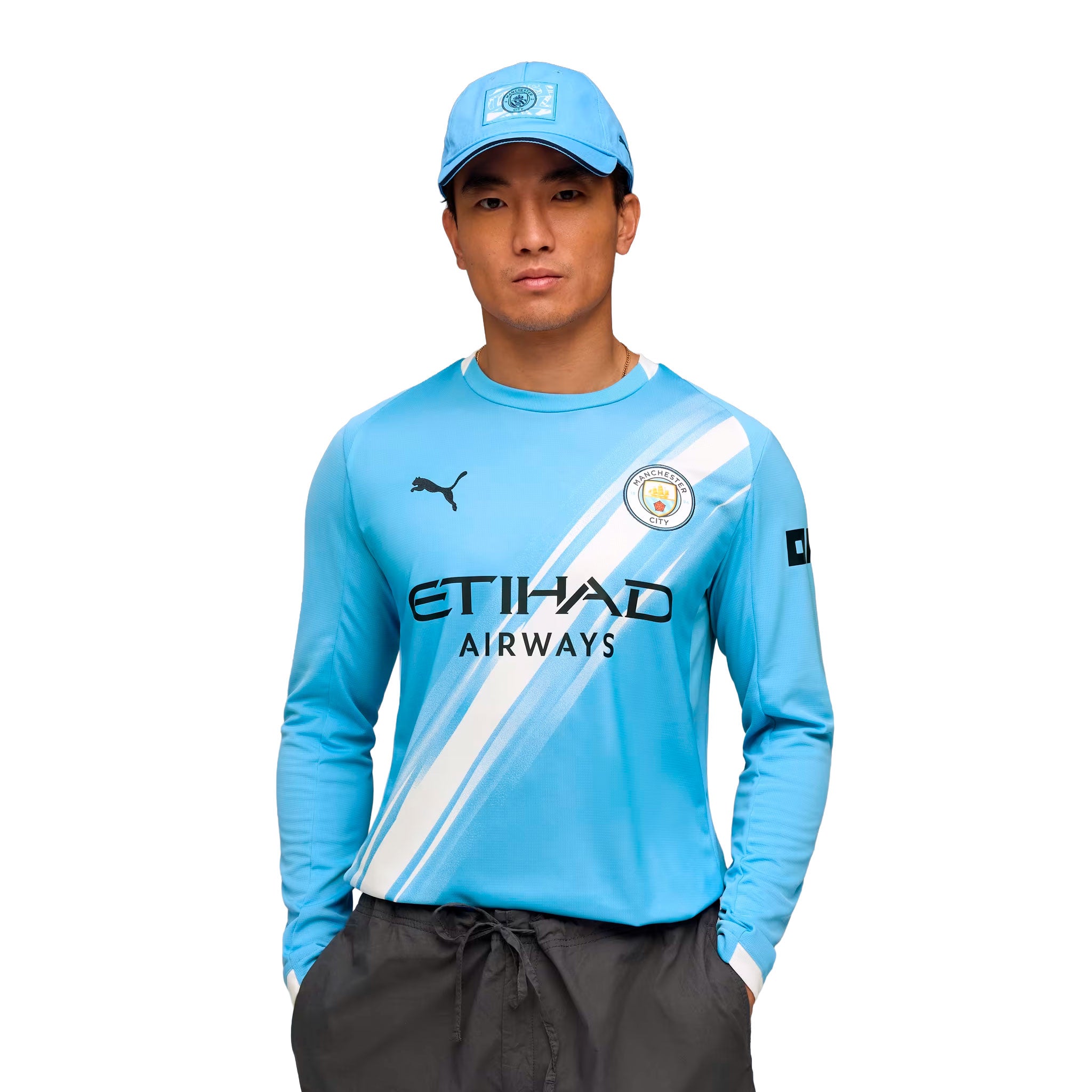 MCFC HOME JERSEY REPLICA LS L