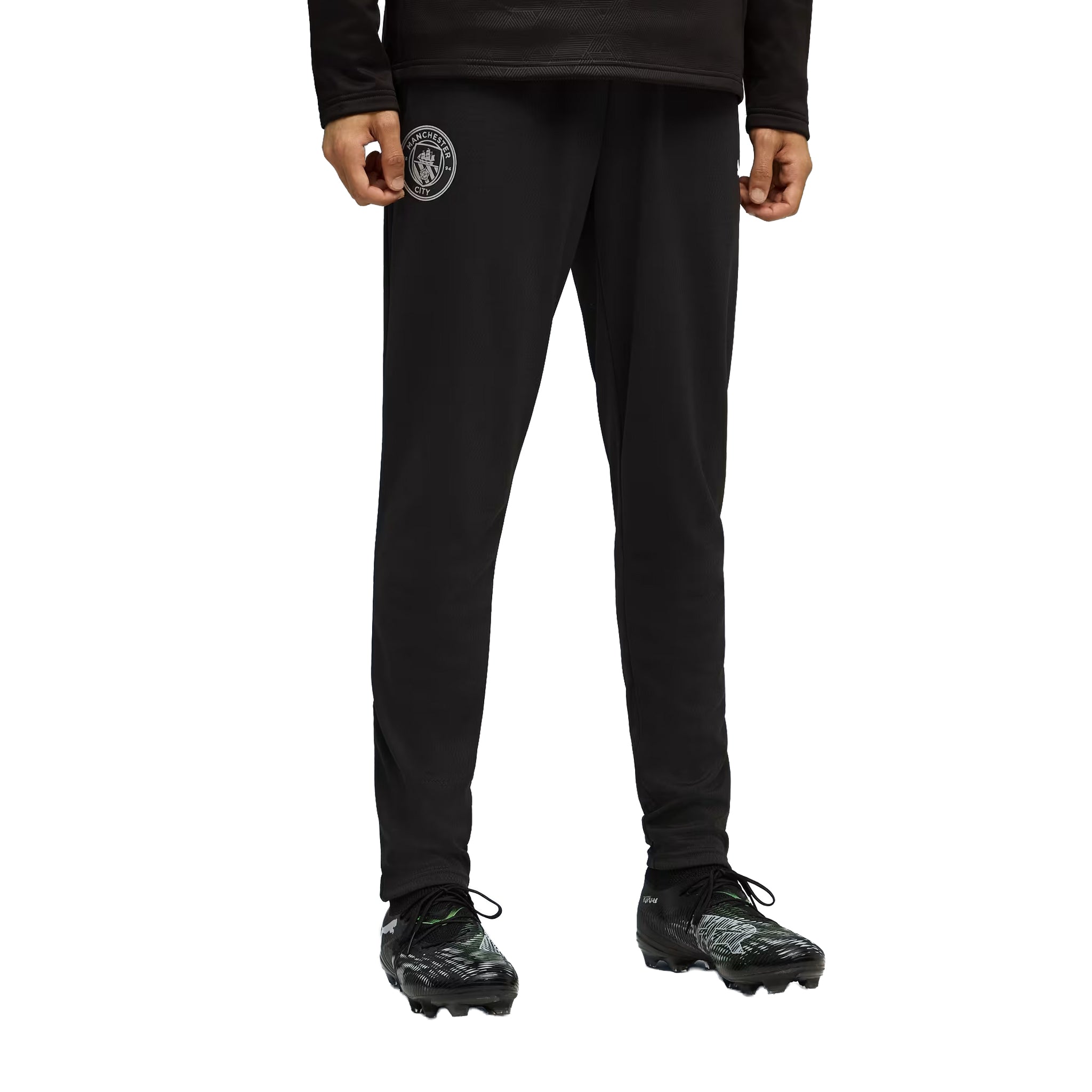 MCFC TRAINING PANTS W/ POCKETS , BLACK L