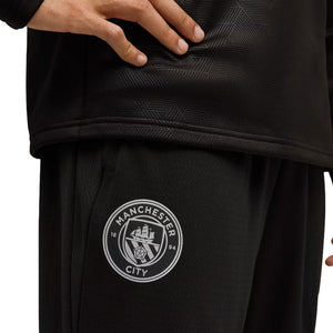 MCFC TRAINING PANTS W/ POCKETS , BLACK L
