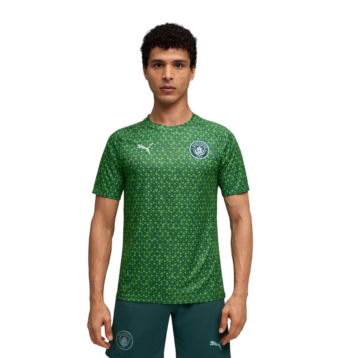 MCFC WARM UP JERSEY , GREEN L