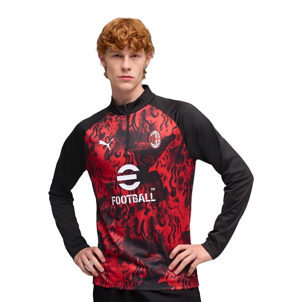 ACM WARM UP 1/4 ZIPTOP , RED L