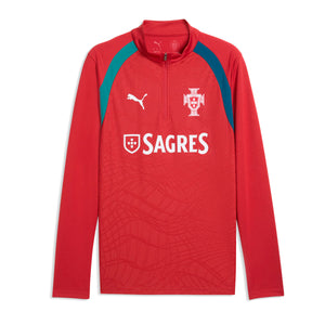FPF TRAINING 1/4 ZIP TOP W/SPONSOR , RED 2XL