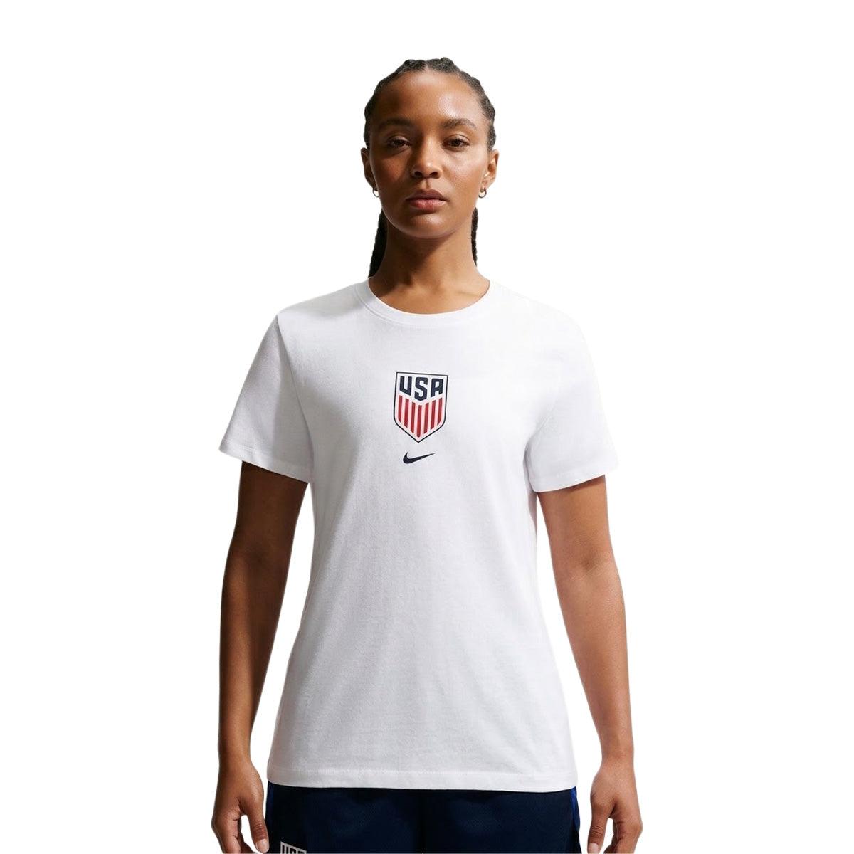 USA W NK CREST TEE L