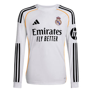 adidas Real Madrid 25/26 Long Sleeve Home Jersey L