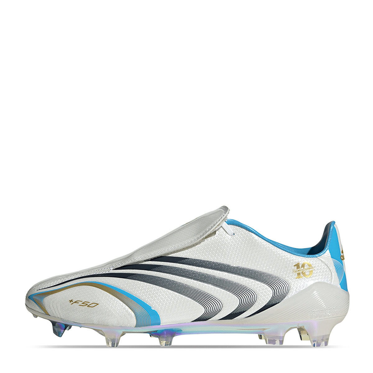 F50 ELITE FG TUNIT CWHITE/NTNAVY/GOLDMT 10