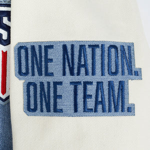 Pro Standard US Soccer Varsity Blues M Denim Varsity Jacket 2XL