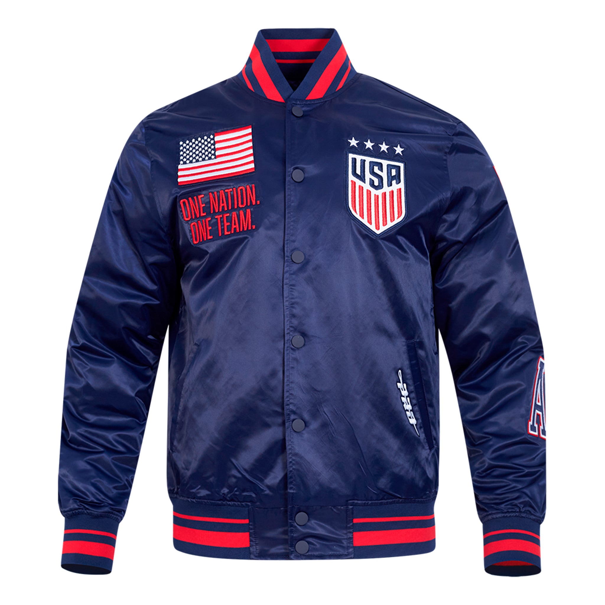 Pro Standard US Soccer Classic Chenille M Rib Satin Jacket 2XL