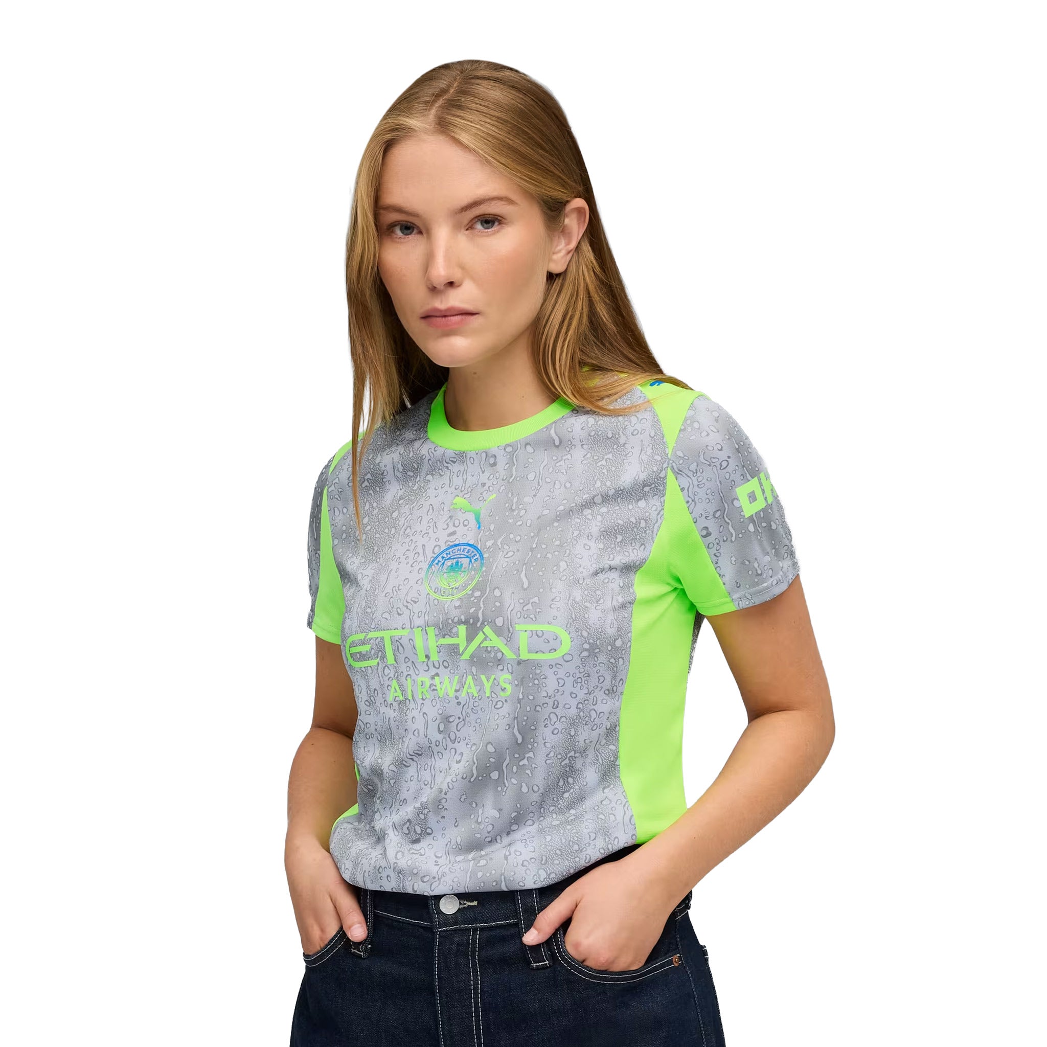 MCFC 3RD REPLICA W , BLUE L