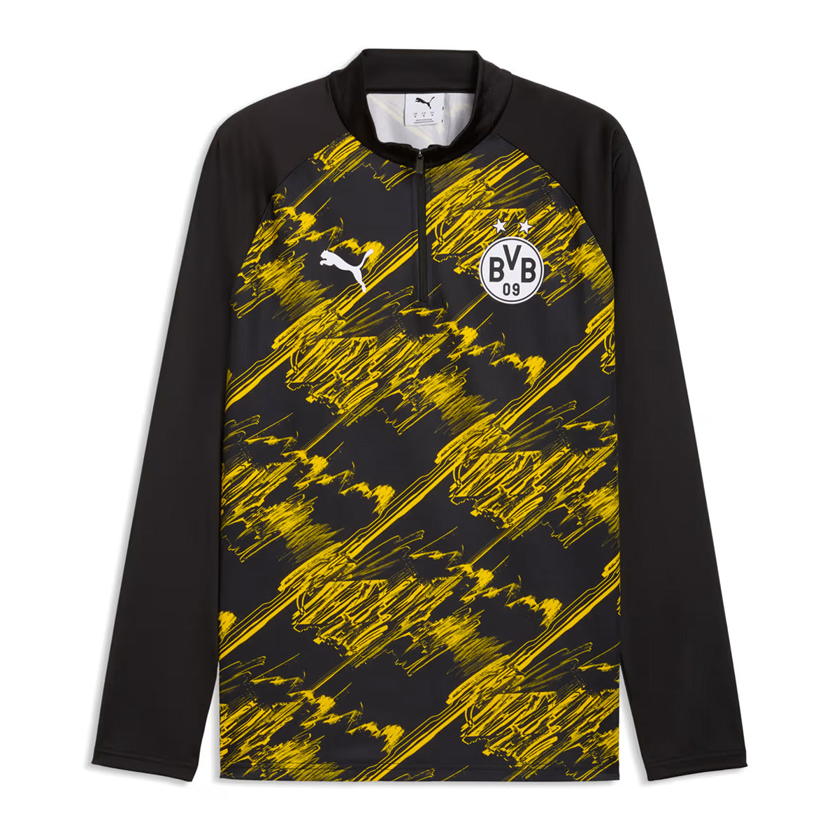 BVB WARM UP 1/4 ZIP TOP , BLACK 2XL
