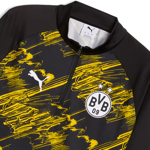 BVB WARM UP 1/4 ZIP TOP , BLACK 2XL