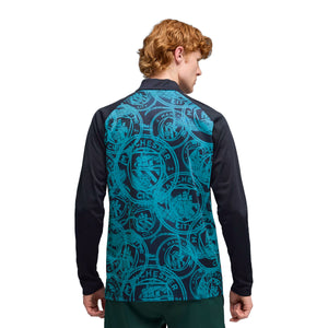 MCFC WARM UP 1/4 ZIP TOP , BLUE L