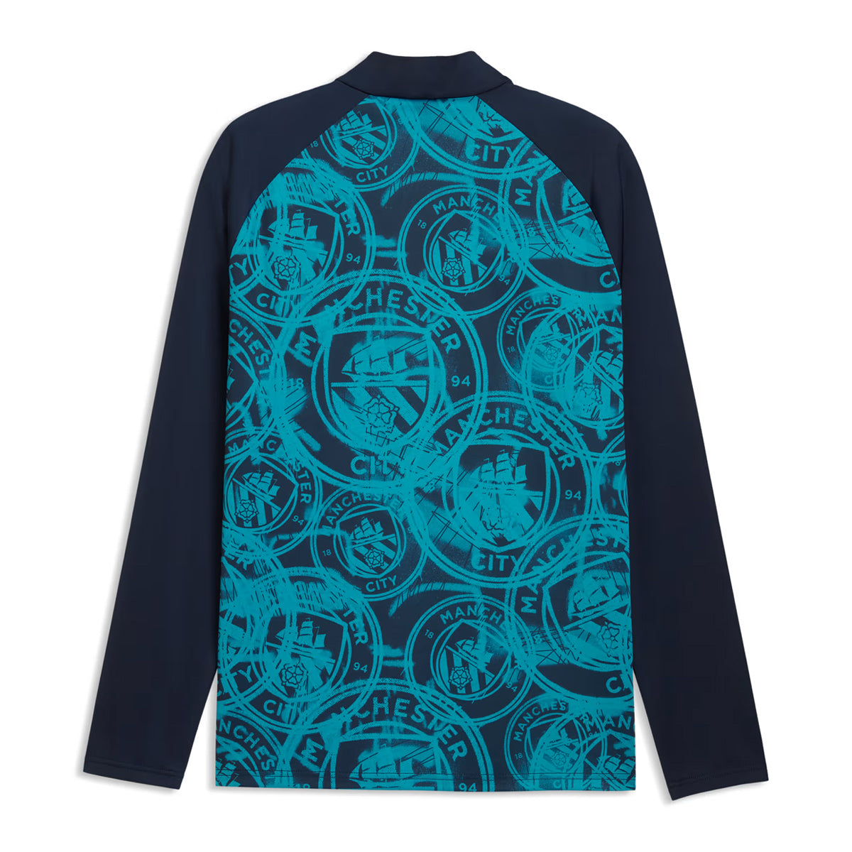 MCFC WARM UP 1/4 ZIP TOP , BLUE L