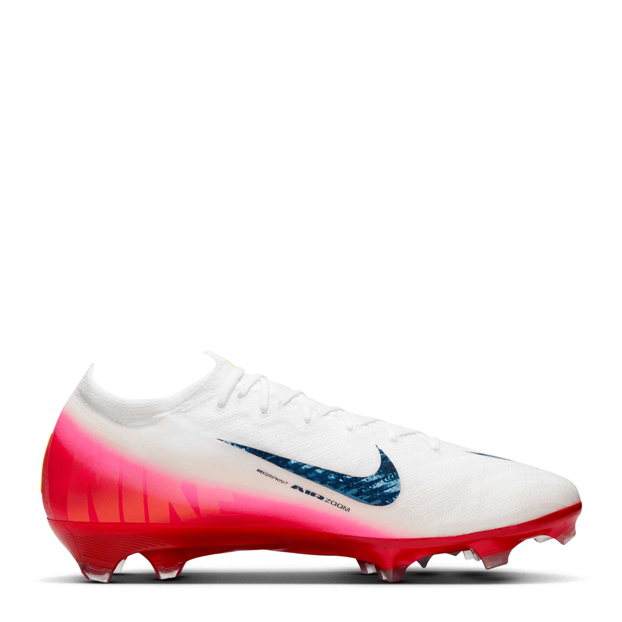 white and red nike soccer cleats