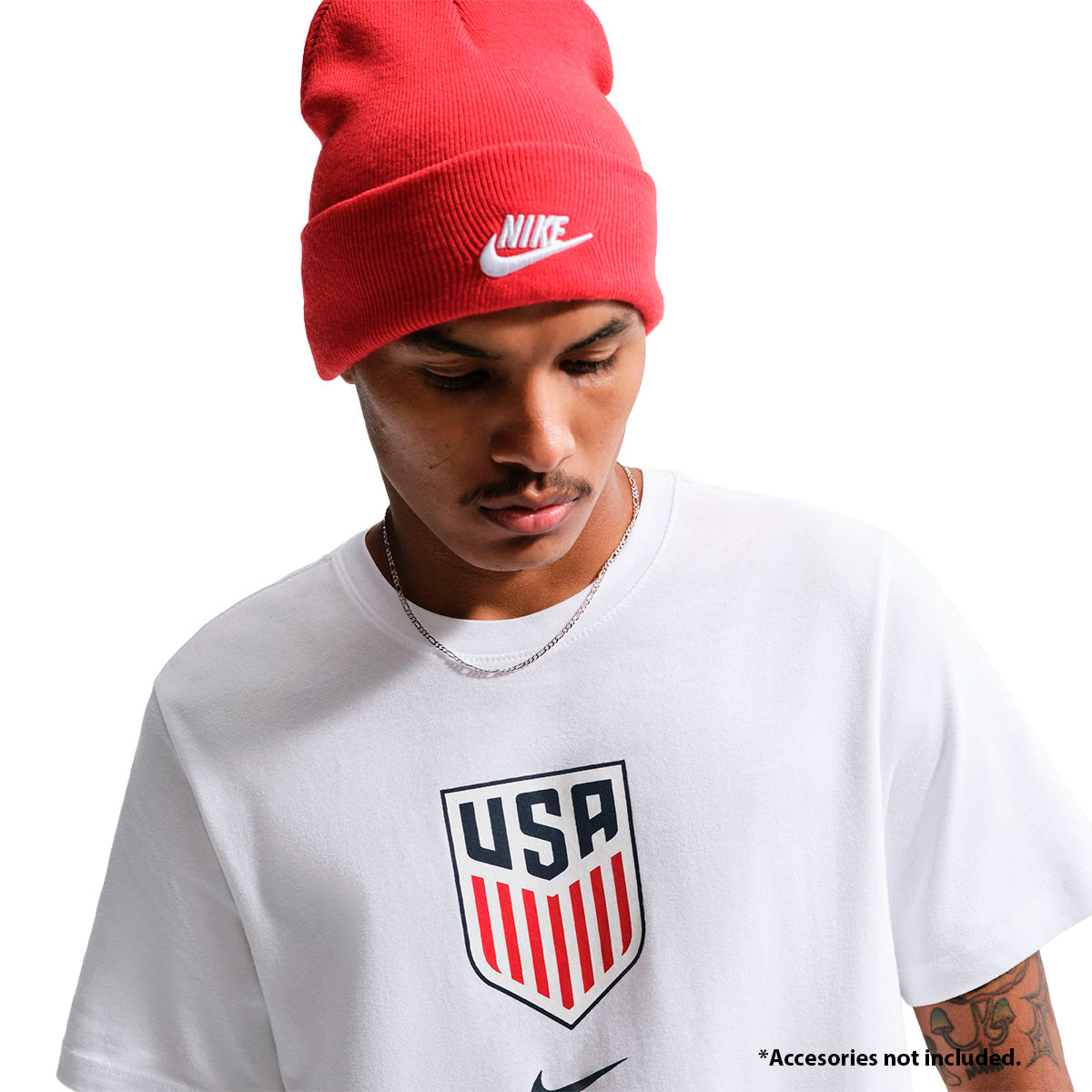 USA M NK CREST TEE L