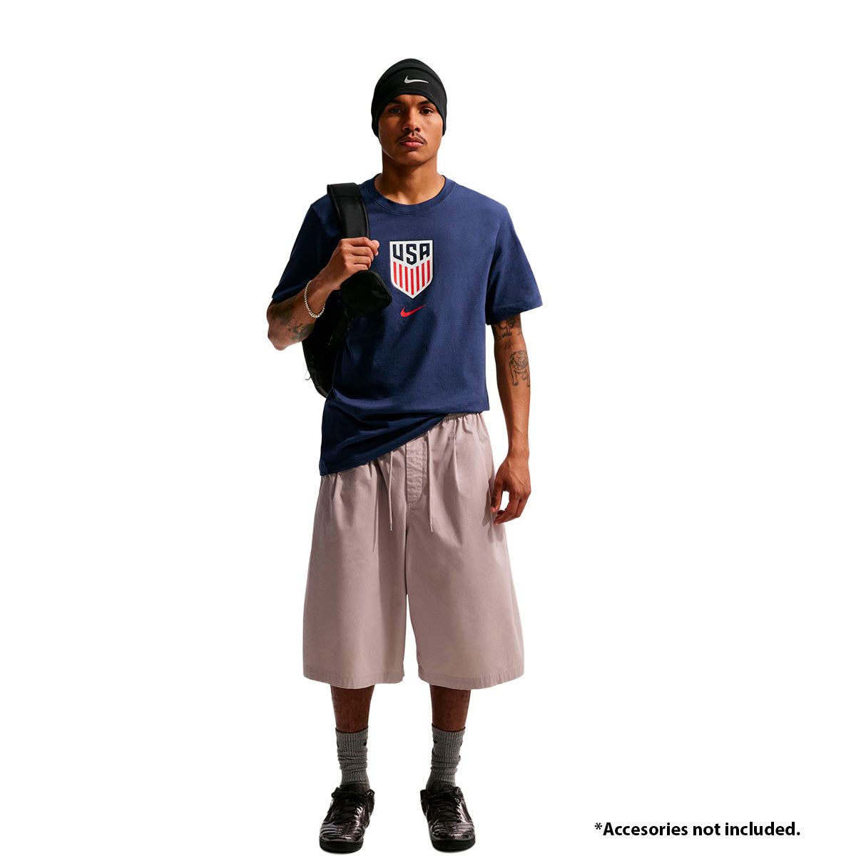 USA M NK CREST TEE L