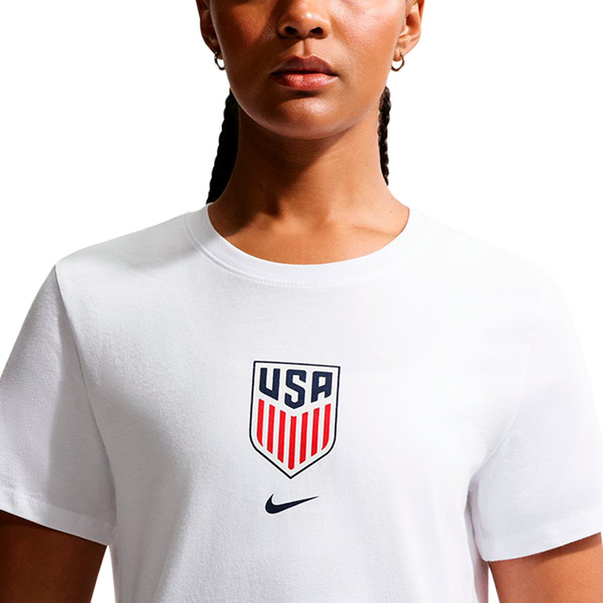 USA W NK CREST TEE L