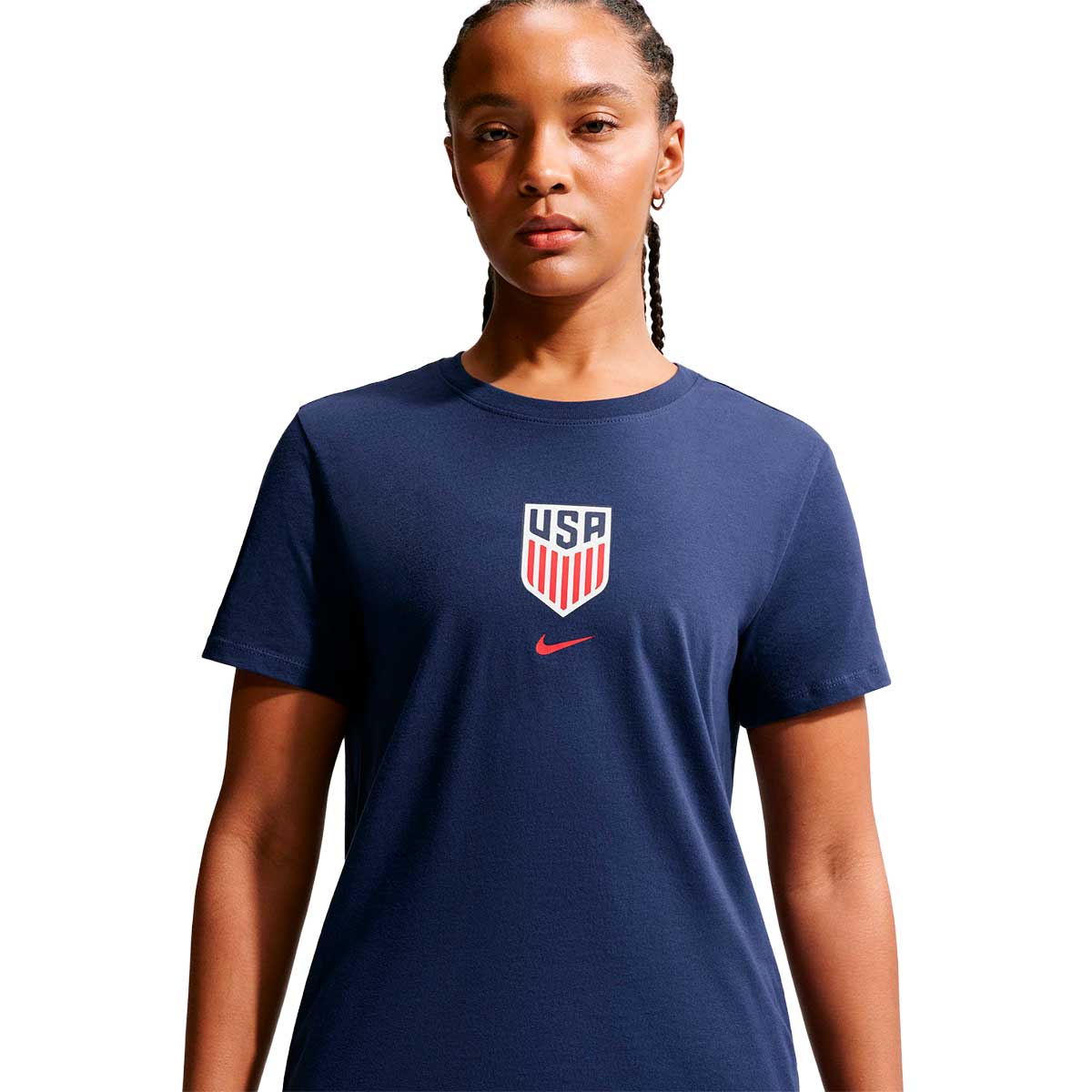 USA W NK CREST TEE L