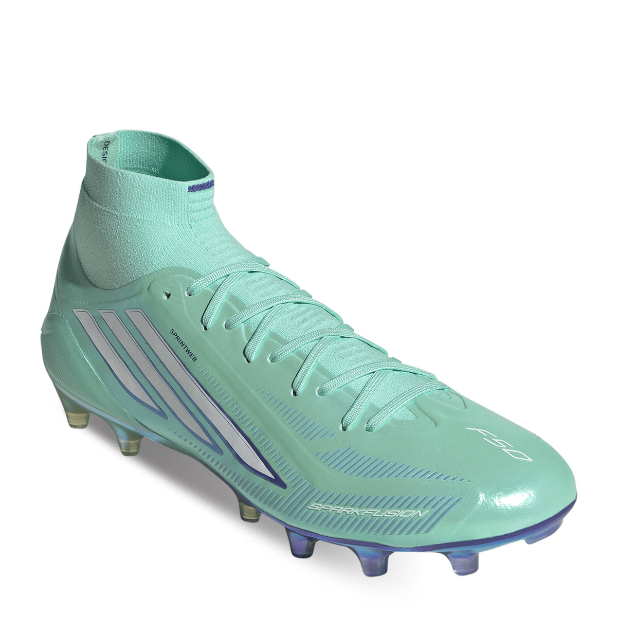 F50 SPARKFUSION ELITE FG/AG CLEMIN/FTWWHT/SOLPUR 4.5