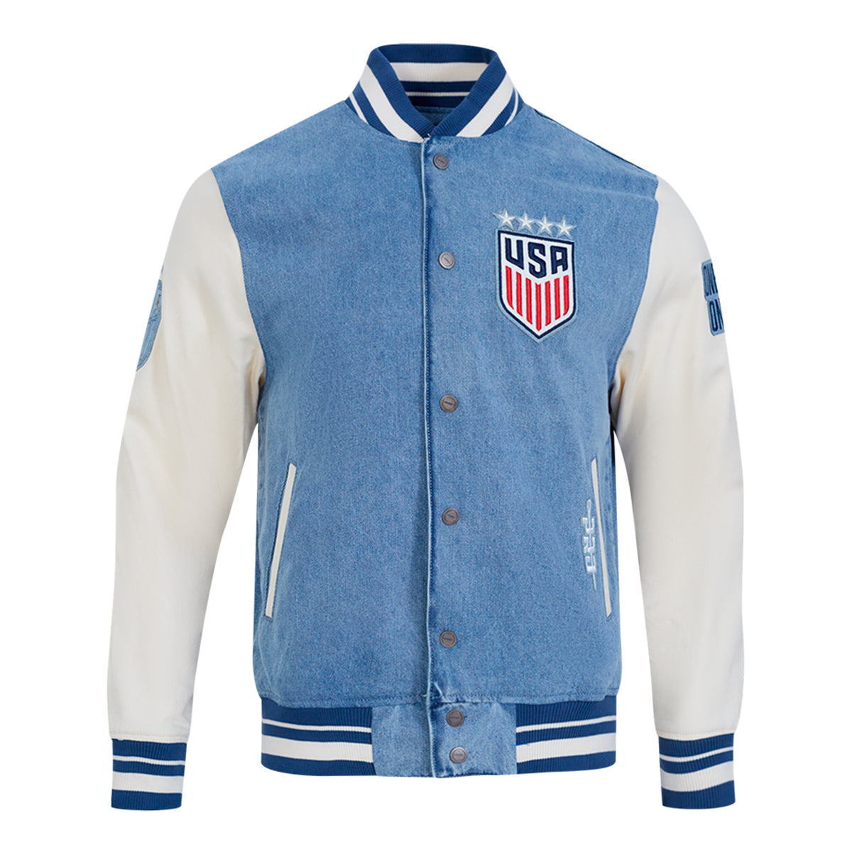 Pro Standard US Soccer Varsity Blues M Denim Varsity Jacket 