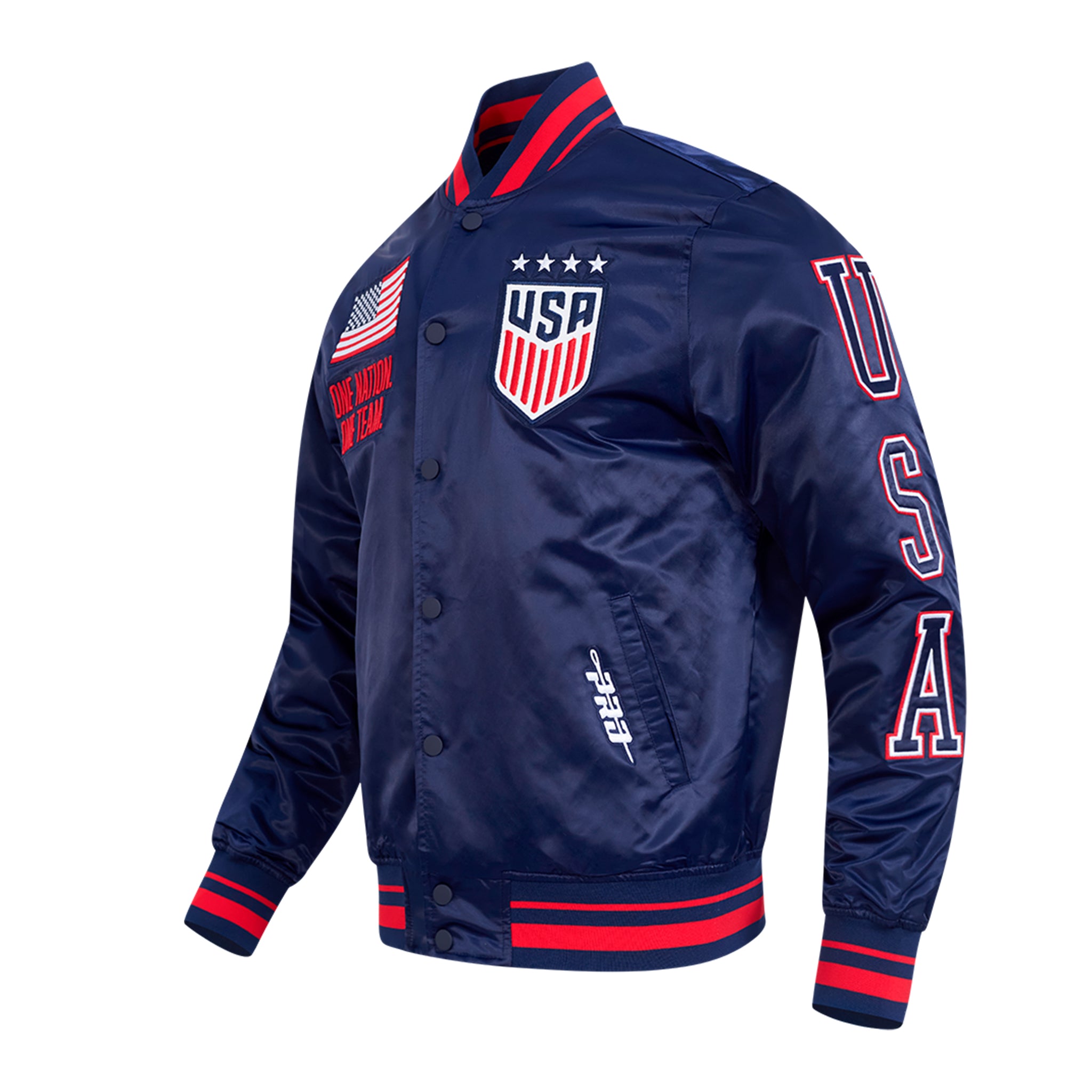 Pro Standard US Soccer Classic Chenille M Rib Satin Jacket 2XL